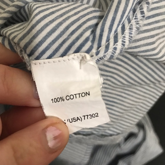 Zara Vertical Stripes 3/4 Button Up Shirt - Picture 6 of 9